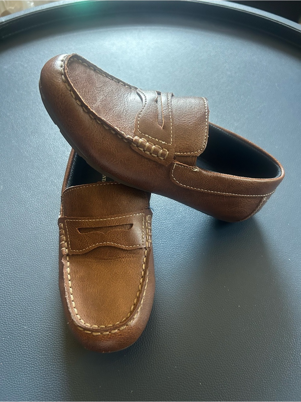 Crown Vintage Kids Brown Leather Penny Loafers